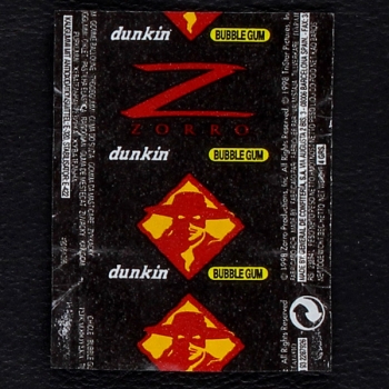 Zorro dunkin Bubble Gum - Wrapper