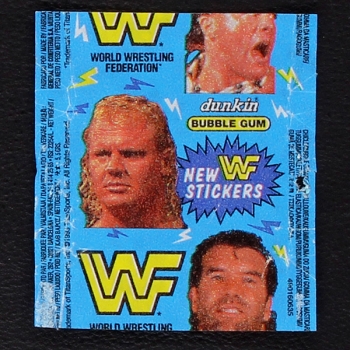 WWF new Wrestling dunkin Bubble Gum - Wrapper