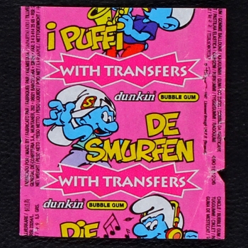 Die Schlümpfe dunkin Bubble Gum - Wrapper