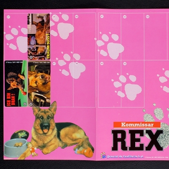 Preview: Kommissar Rex dunkin Sticker Folder - Kaugummi Bilder
