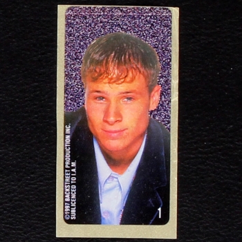 Backstreet Boys No. 1 dunkin Bubble Gum Sticker