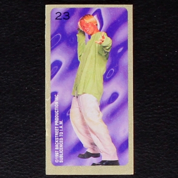 Backstreet Boys No. 23 dunkin Bubble Gum Sticker