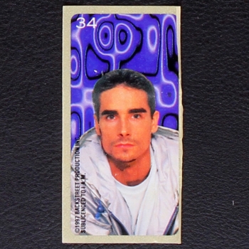 Backstreet Boys No. 34 dunkin Bubble Gum Sticker