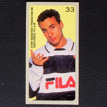 Backstreet Boys No. 33 dunkin Bubble Gum Sticker