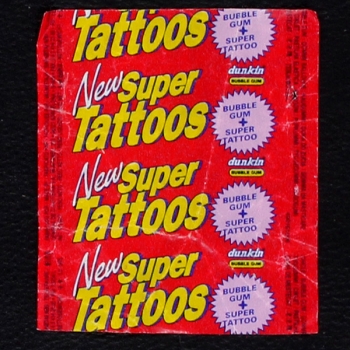Super Tattoos dunkin Bubble Gum - Wrapper