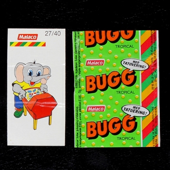 Bugg Malaco Bubble Gum - Wrapper + Bild