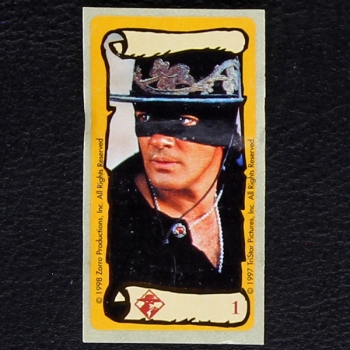 Zorro No. 1  dunkin Bubble Gum Sticker