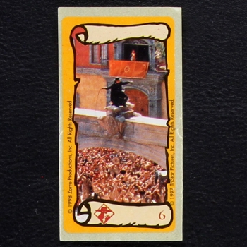 Zorro No. 6  dunkin Bubble Gum Sticker