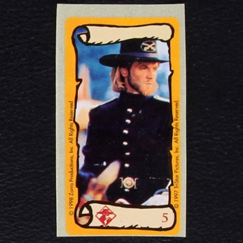 Zorro No. 5 dunkin Bubble Gum Sticker