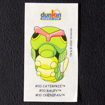 Caterprie Pokemon 2000 No. 10 dunkin Bubble Gum Sticker