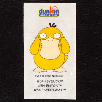 Psyduck Pokemon 2000 No. 54 dunkin Bubble Gum Sticker