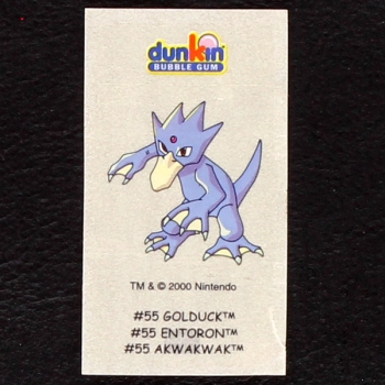 Golduck Pokemon 2000 No. 55 dunkin Bubble Gum Sticker
