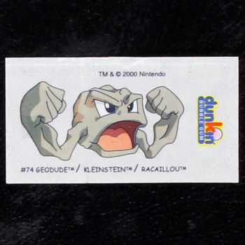 Geodude Pokemon 2000 No. 74 dunkin Bubble Gum Sticker
