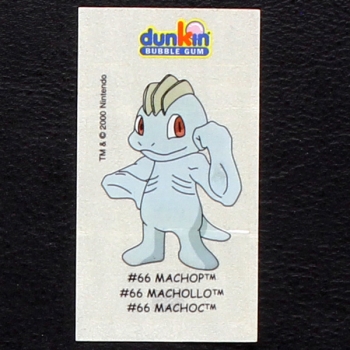 Machop Pokemon 2000 No. 66 dunkin Bubble Gum Sticker