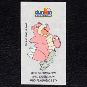 Slowbro Pokemon 2000 No. 80 dunkin Bubble Gum Sticker