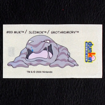 Muk Pokemon 2000 No. 89 dunkin Bubble Gum Sticker