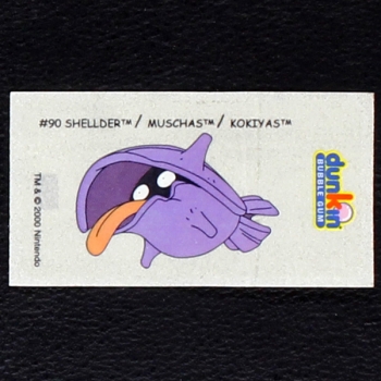 Shellder Pokemon 2000 No. 90 dunkin Bubble Gum Sticker