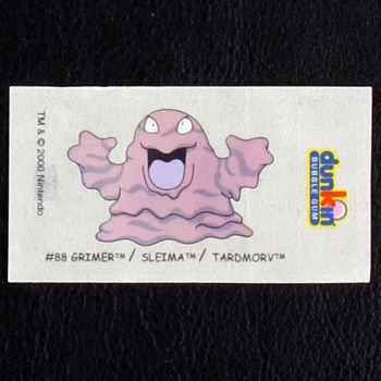 Grimer Pokemon 2000 No. 88 dunkin Bubble Gum Sticker