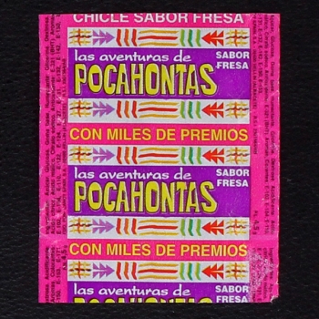 Pocahontas Joli Bubble Gum - Wrapper