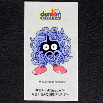Tangela Pokemon 2000 No. 114 dunkin Bubble Gum Sticker