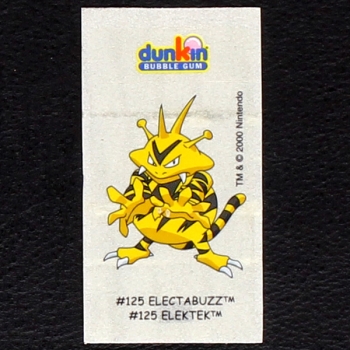 Electabuzz Pokemon 2000 No. 125 dunkin Bubble Gum Sticker