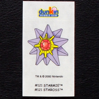 Starmie Pokemon 2000 No. 121 dunkin Bubble Gum Sticker
