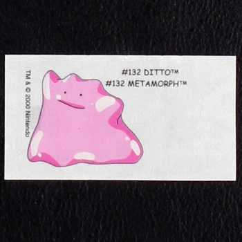 Ditto Pokemon 2000 No. 132 dunkin Bubble Gum Sticker