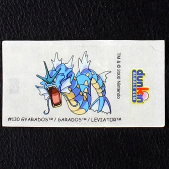 Gyarados Pokemon 2000 No. 130 dunkin Bubble Gum Sticker