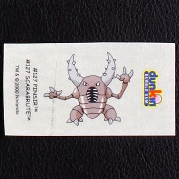 Pinsir Pokemon 2000 No. 127 dunkin Bubble Gum Sticker