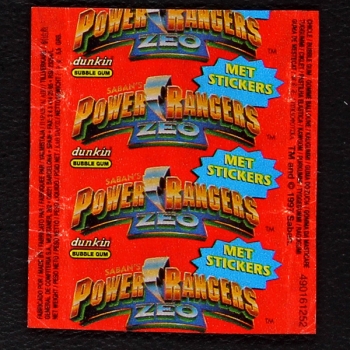 Power Rangers ZEO dunkin Bubble Gum - Wrapper