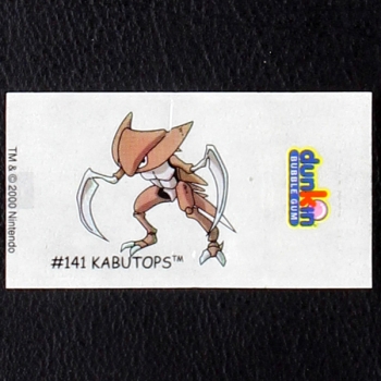 Kabutops Pokemon 2000 No. 141 dunkin Bubble Gum Sticker