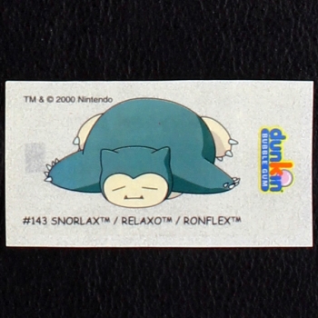 Snorlax Pokemon 2000 No. 143 dunkin Bubble Gum Sticker