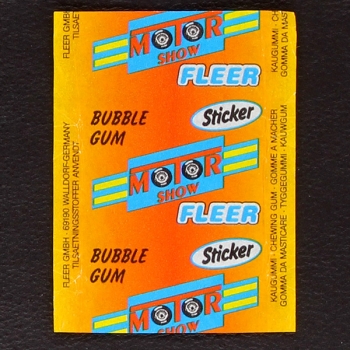Motor Show Fleer Bubble Gum - Wrapper