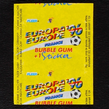 Europa 96 Fleer Bubble Gum - Wrapper