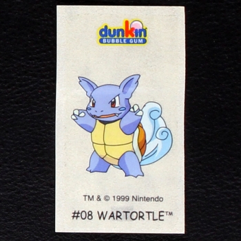 Wartortle Pokemon 1999 No. 8 dunkin Bubble Gum Sticker
