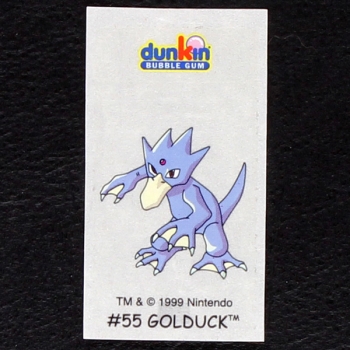 Golduck Pokemon 1999 No. 55 dunkin Bubble Gum Sticker