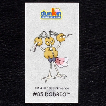 Dodrio Pokemon 1999 No. 85 dunkin Bubble Gum Sticker