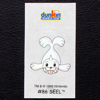 Seel Pokemon 1999 No. 86 dunkin Bubble Gum Sticker