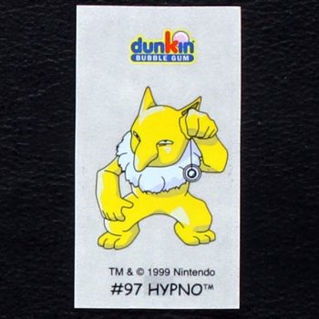 Hypno Pokemon 1999 No. 97 dunkin Bubble Gum Sticker