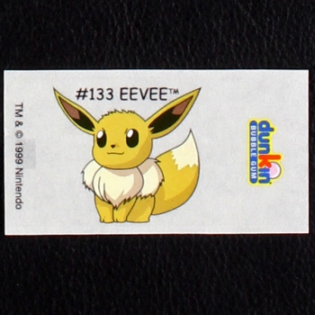 Eevee Pokemon 1999 No. 133 dunkin Bubble Gum Sticker