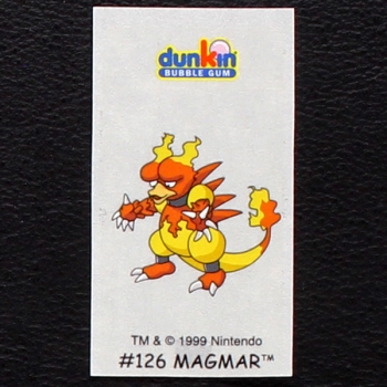 Magmar Pokemon 1999 No. 126 dunkin Bubble Gum Sticker