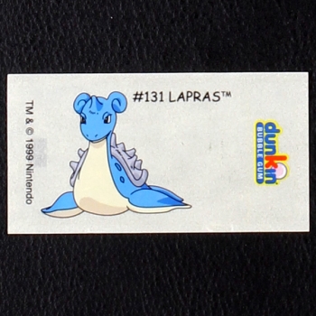 Lapras Pokemon 1999 No. 131 dunkin Bubble Gum Sticker