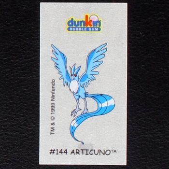 Articuno Pokemon 1999 No. 144 dunkin Bubble Gum Sticker