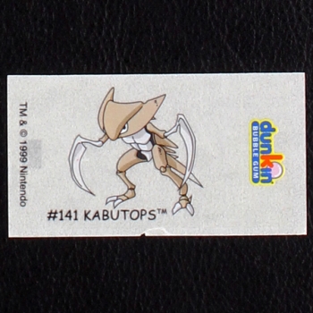 Kabutops Pokemon 1999 No. 141 dunkin Bubble Gum Sticker