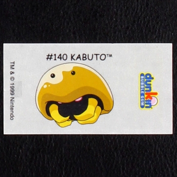 Kabuto Pokemon 1999 No. 140 dunkin Bubble Gum Sticker