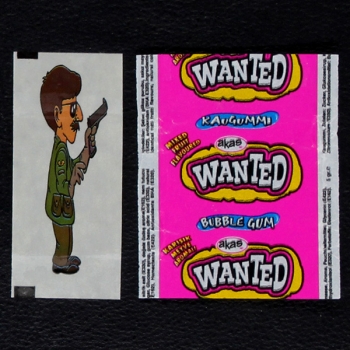Wanted akas Bubble Gum - Wrapper + Sticker