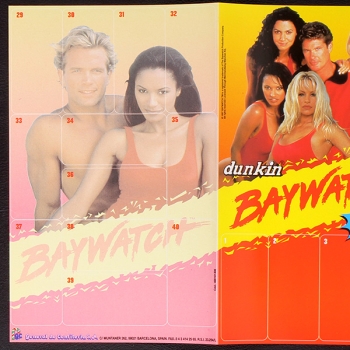 Preview: Baywatch dunkin Sticker Folder leer - Kaugummi Bilder
