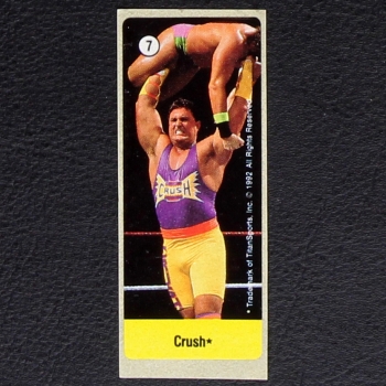 WWF Wrestling 1992 No. 7 dunkin Bubble Gum Sticker