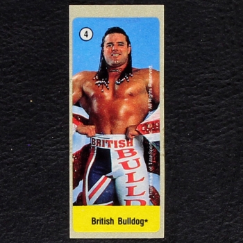 WWF Wrestling 1992 No. 4 dunkin Bubble Gum Sticker