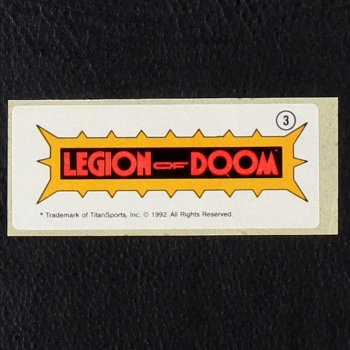 WWF Wrestling 1992 No. 3 dunkin Bubble Gum Sticker